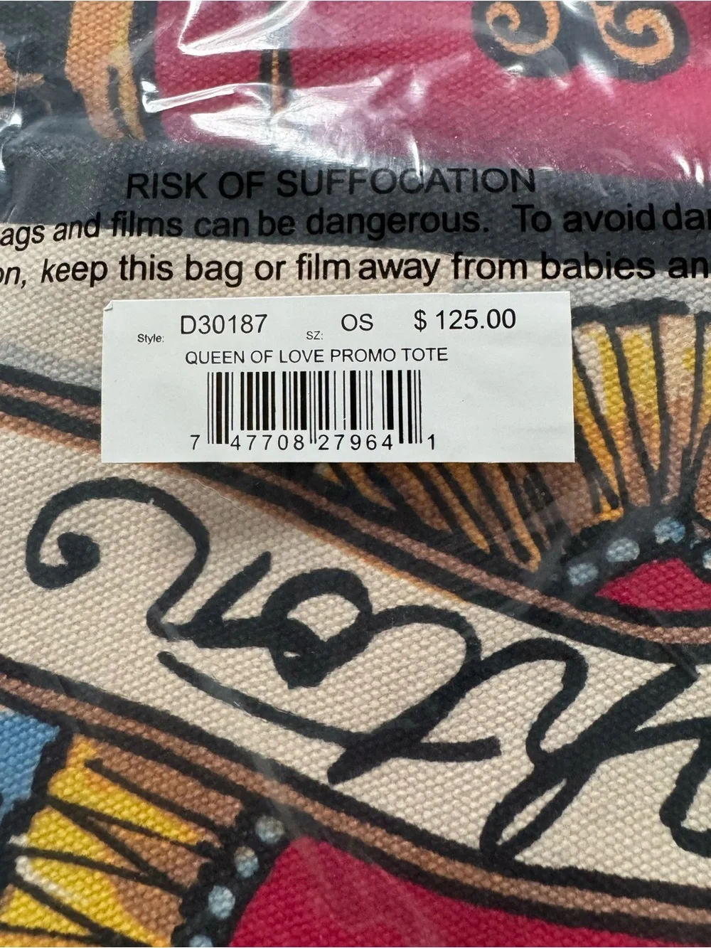 Brighton Queen of Love Tote in Red, Blue, Yellow and Cream